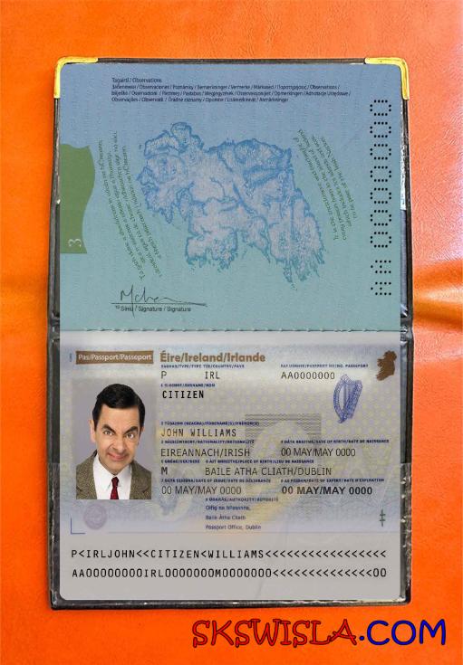 Irlandia zdjęcie do paszportu pliki PSD, skan i fotografowany obraz